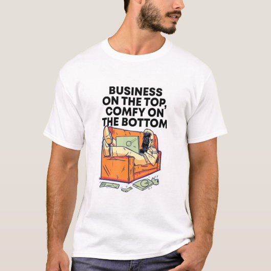 T-shirt Business Top Comfy Bottom Work From Home Cloches W (Devant)