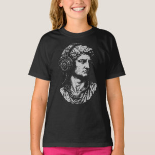 T-shirt Buste Classique avec Casque Steampunk