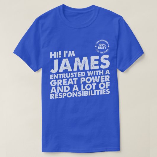T-shirt Busy James (Design devant)