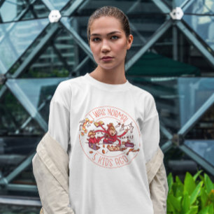 T-shirt Busy Mother Funny Badge