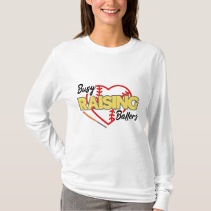 T-shirt Busy Raising Ballers Baseball Mom