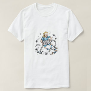 T-shirt But de Foot Drôle par Aspirateur – Cartoon Footbal