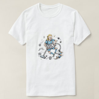 T-shirt But de Foot Drôle par Aspirateur – Cartoon Footbal