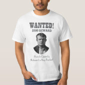 T-shirt Butch Cassidy Recherché 🚨 Wild West Outlaw USA (Devant)
