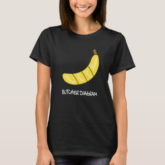 T-shirt Butcher Diagram I Banana Healthy Fruits Yellow Fru