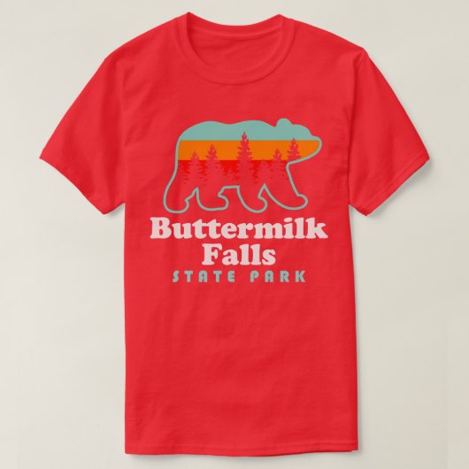 T-shirt Butmilk Falls State Park Ithaca New York Ours (Design devant)