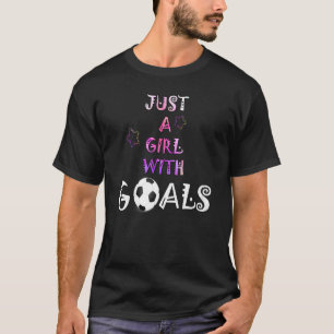 T-shirt Buts de soccer mignon Citation Motivationnelle Soc
