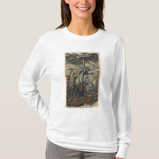 T-shirt Butte, Montana - perçage souterrain en cuivre (Devant)