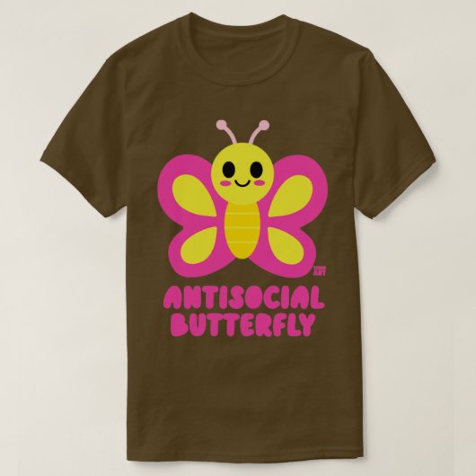 T-SHIRT BUTTERFET ANTISOCIAL (Design devant)