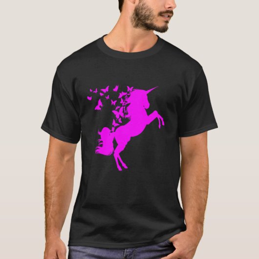 T-shirt Butterflies N Unicorns Magical Fairies (Devant)