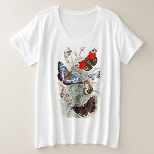 T-shirt BUTTERFLIES PLUS COTON DE TAILLE (Design devant)