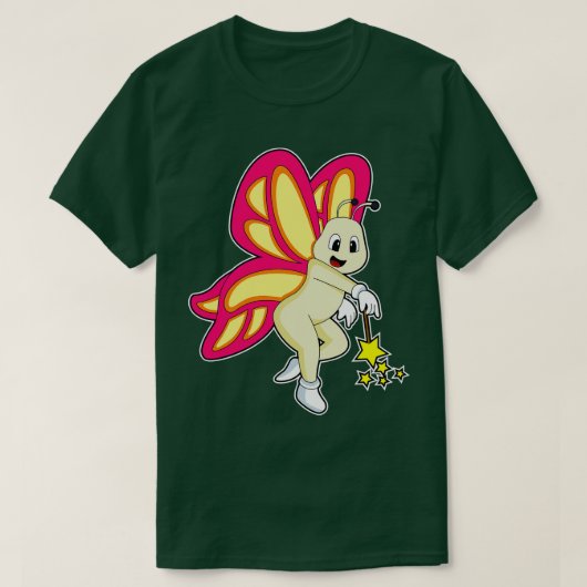 T-shirt Butterfly as Wizard with Magic Mur (Design devant)