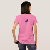 T-shirt BUTTERFLY BLEU & ROSE (Dos entier)