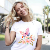 T-shirt Butterfly & Blooms Nature