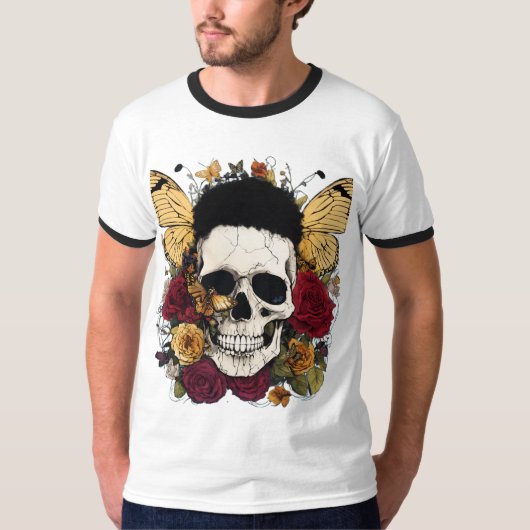 T-shirt Butterfly Garden Harmony – Nature-Inspired Floral (Devant)