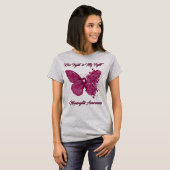 T-shirt Butterfly Her Fight is My Fight Meningitis (Devant entier)