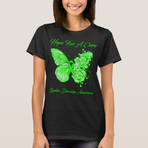 T-shirt Butterfly Hope For A Cure Bipolaire Disorder Aware