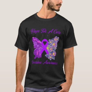 T-shirt Butterfly Hope For A Cure Ribbon Opioid Overdose A