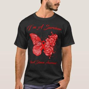 T-shirt Butterfly I’m A Survivor Heart Disease Awareness