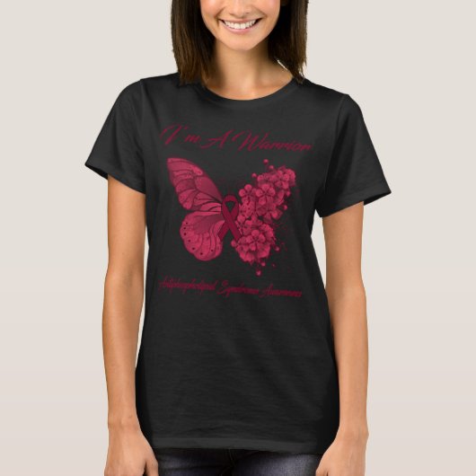 T-shirt Butterfly I’m A Warrior Antiphospholipid Syndrome (Devant)