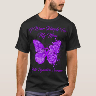T-shirt Butterfly I Wear Purple For my Mom Retinitis Pigme