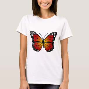 T-shirt Butterfly Monarch Abstract Artistic Line Art