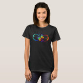 T-shirt Butterfly Rainbow infinity Symbol Sign (Devant entier)