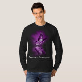 T-shirt Butterfly Ribbon Dementia Awareness (Devant entier)