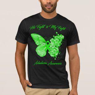 T-shirt Butterfly Son combat est Mon combat Achalasia Awar