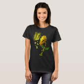 T-shirt Butterfly Sunflower Down Syndrome Awareness (Devant entier)