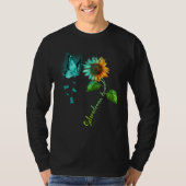 T-shirt Butterfly Sunflower Scleroderma Awareness (Devant)