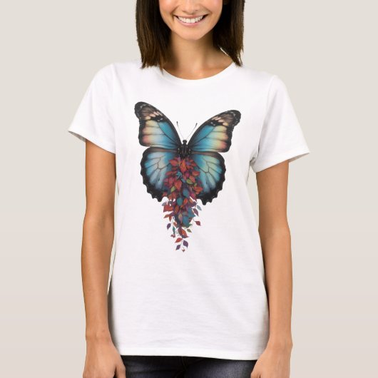 T-shirt Butterfly Wings & Colorful Leaves – Women’s Basic (Devant)