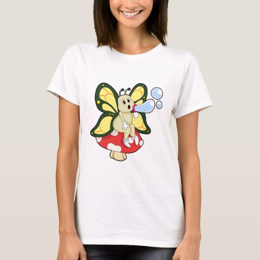 T-shirt Butterfly with Soap bubbles (Devant)