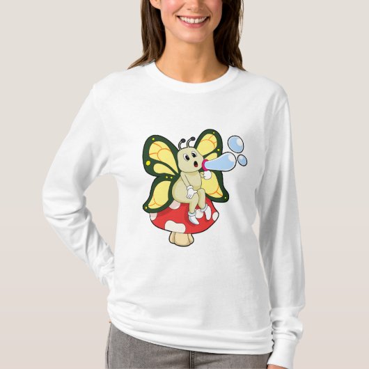 T-shirt Butterfly with Soap bubbles (Devant)