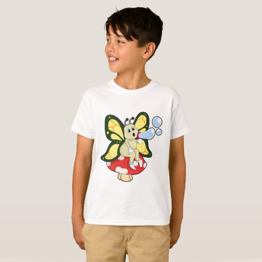 T-shirt Butterfly with Soap bubbles (Devant entier)