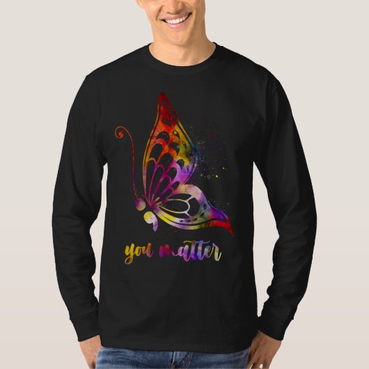 T-shirt Butterfly You Matter LGBT Suicide Prevention Aware (Devant)