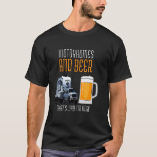 T-shirt Buveur de bière buvant un camping-car et de la biè
