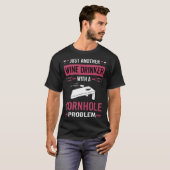 T-shirt Buveur de vin Cornhole (Devant entier)