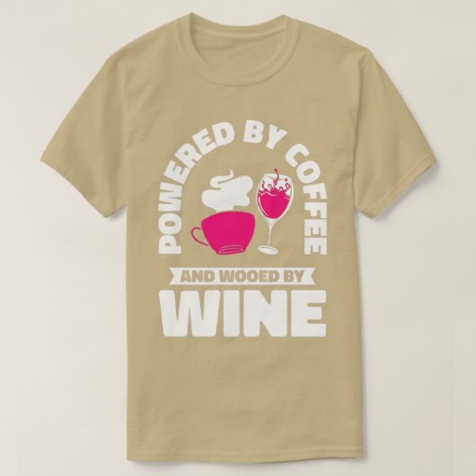 T-shirt Buveur de vin de café boisson vin caféiné2 (Design devant)
