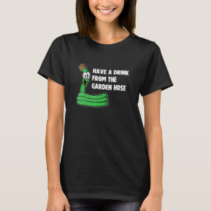 T-shirt Buvez Dans Le Tuyau D'arrosage Maman Papa Été