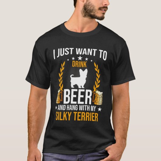 T-shirt Buvez De La Bière Et Accrochez-Vous Avec Mon Chien (Devant)