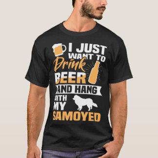 T-shirt Buvez De La Bière Et Accrochez-Vous Avec Mon Chien