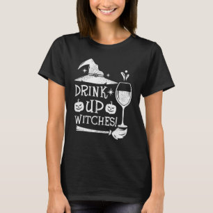 T-shirt Buvez les sorcières de bière vin buvant du vin Hal