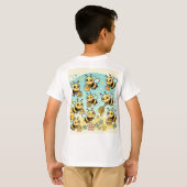 T-shirt Buzzing with Sweetness : Cartoon Bees Collectionne (Dos entier)