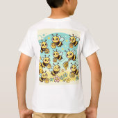 T-shirt Buzzing with Sweetness : Cartoon Bees Collectionne (Dos)