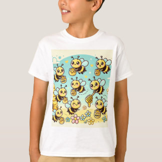 T-shirt Buzzing with Sweetness : Cartoon Bees Collectionne