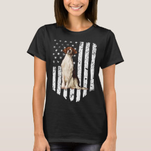 T-shirt BW American Flag Irish Red and White Setter 4th Of
