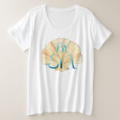 T-shirt By Sea et Clam Shell Plus Size (Design devant)