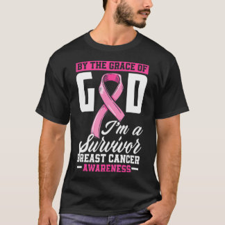 T-shirt By The Grace God I'm A Survivor Breast Cancer Surv