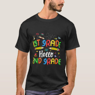 T-shirt Bye 1E Année Bonjour 2E Année Retour À L'École Ens